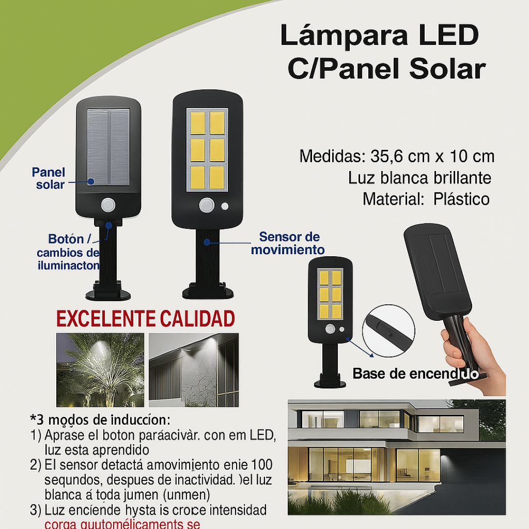 Pack 3 Lamparas LED Carga Solar IPS 67