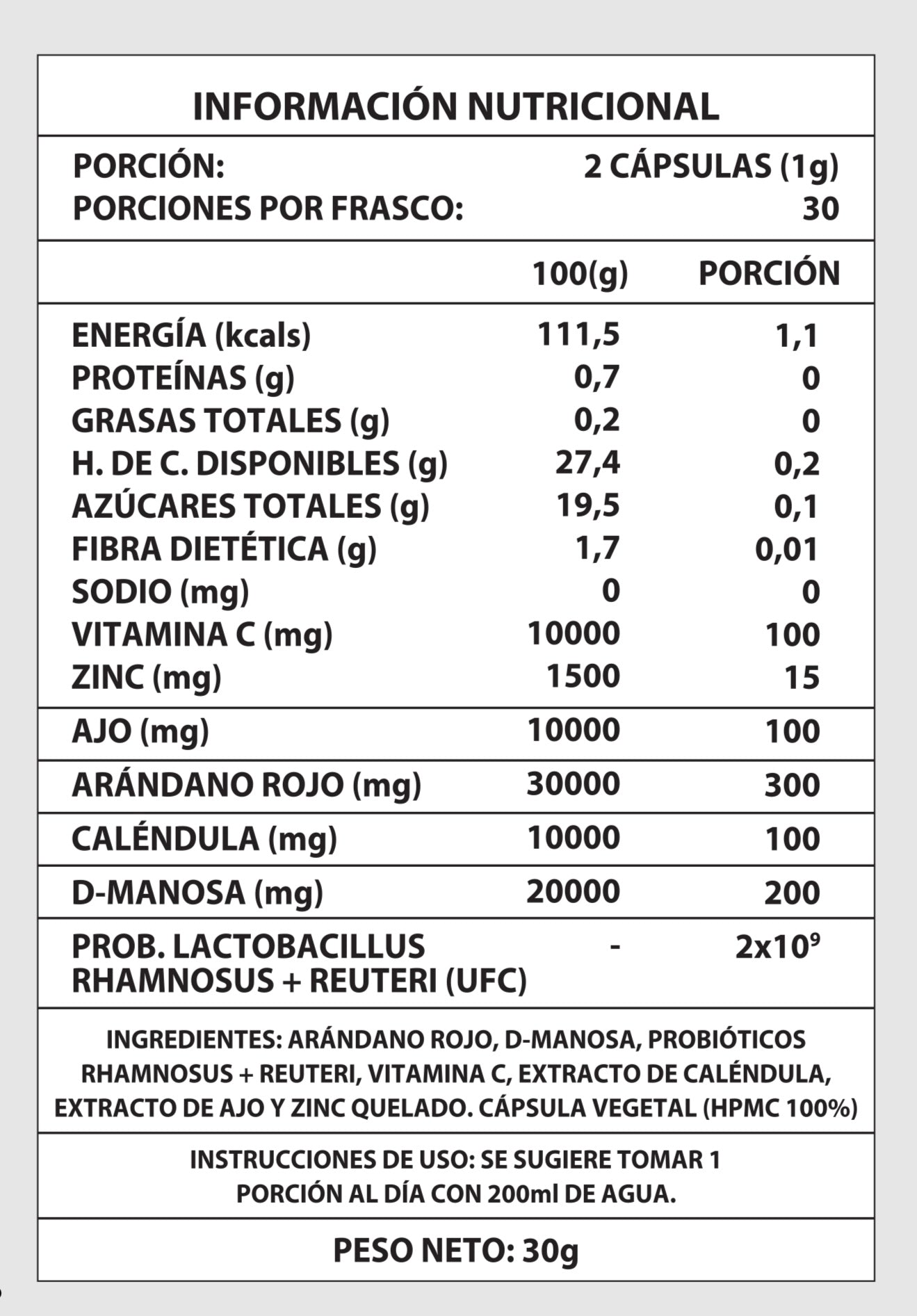URO 1000mg – 60 cápsulas | Cuidado íntimo y salud urinaria 💗