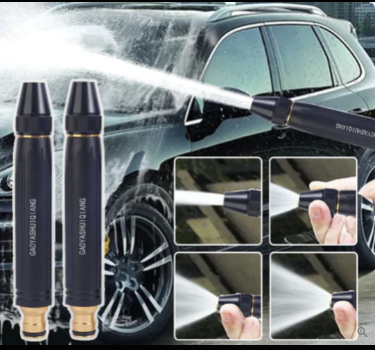Boquilla Pistola Alta Presión Negra para Jardín en Casa Pistola para Lavado Coches Con Rociador Directo Diamante Aleación Chapada en Cobre (una Unidad)